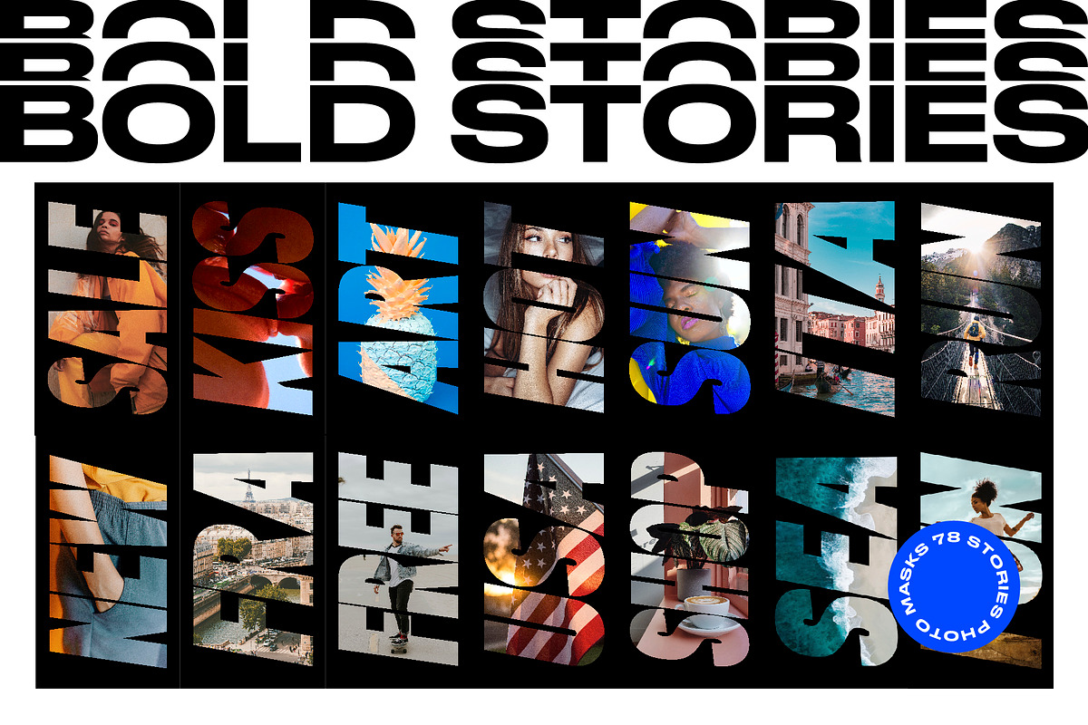 Bold Stories Masks, a Social Media Template by Stories Collective (Photo 1 of 8)