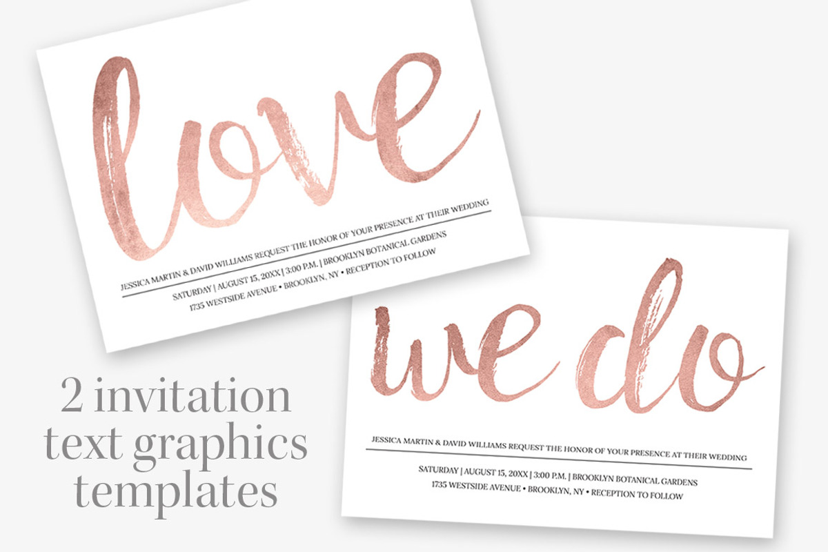Rose Gold Wedding, an Invitation Template by Charming Ink (Photo 2 of 5)