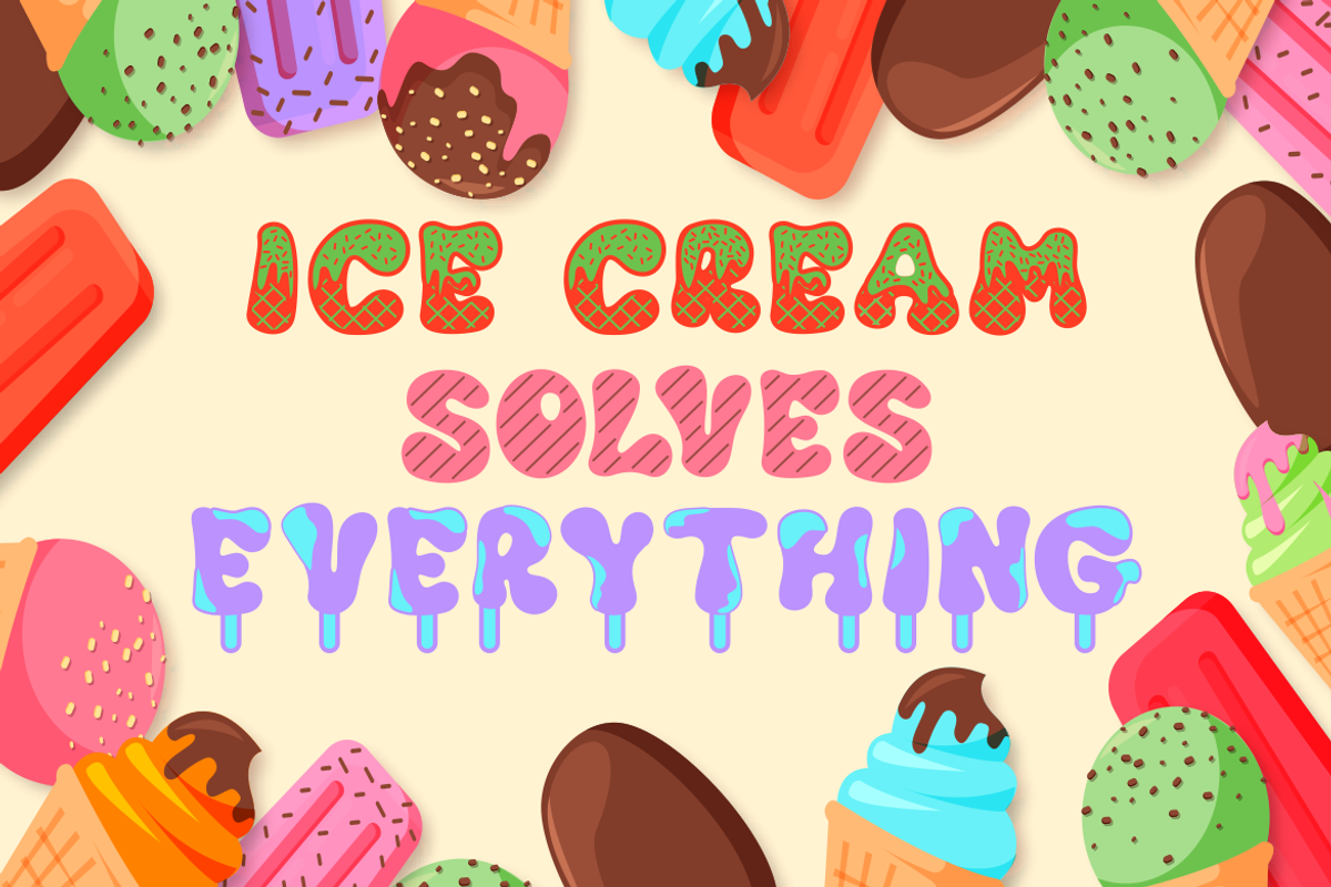 Cold Snowflake - Quirky Ice Cream Fo, a Font by PutraCetol Studio (Photo 3 of 11)