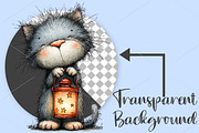 Whimsical 4th of July Cat Clipart, a Seasonal Illustration by Canvas Craft (Thumbnail 2 of 7)