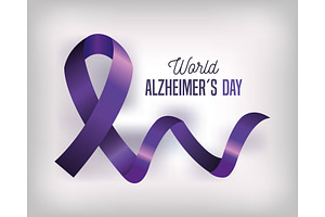 World Alzheimer Day With Purple