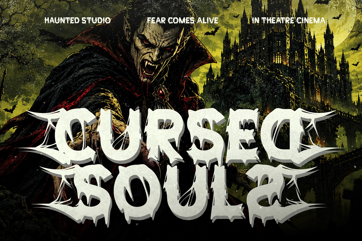 Hellver - Horror Display Font, a Sans Serif Font by Flawless And Co (Photo 3 of 10)
