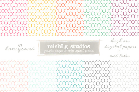 10 Honeycomb Web Tiles High Res