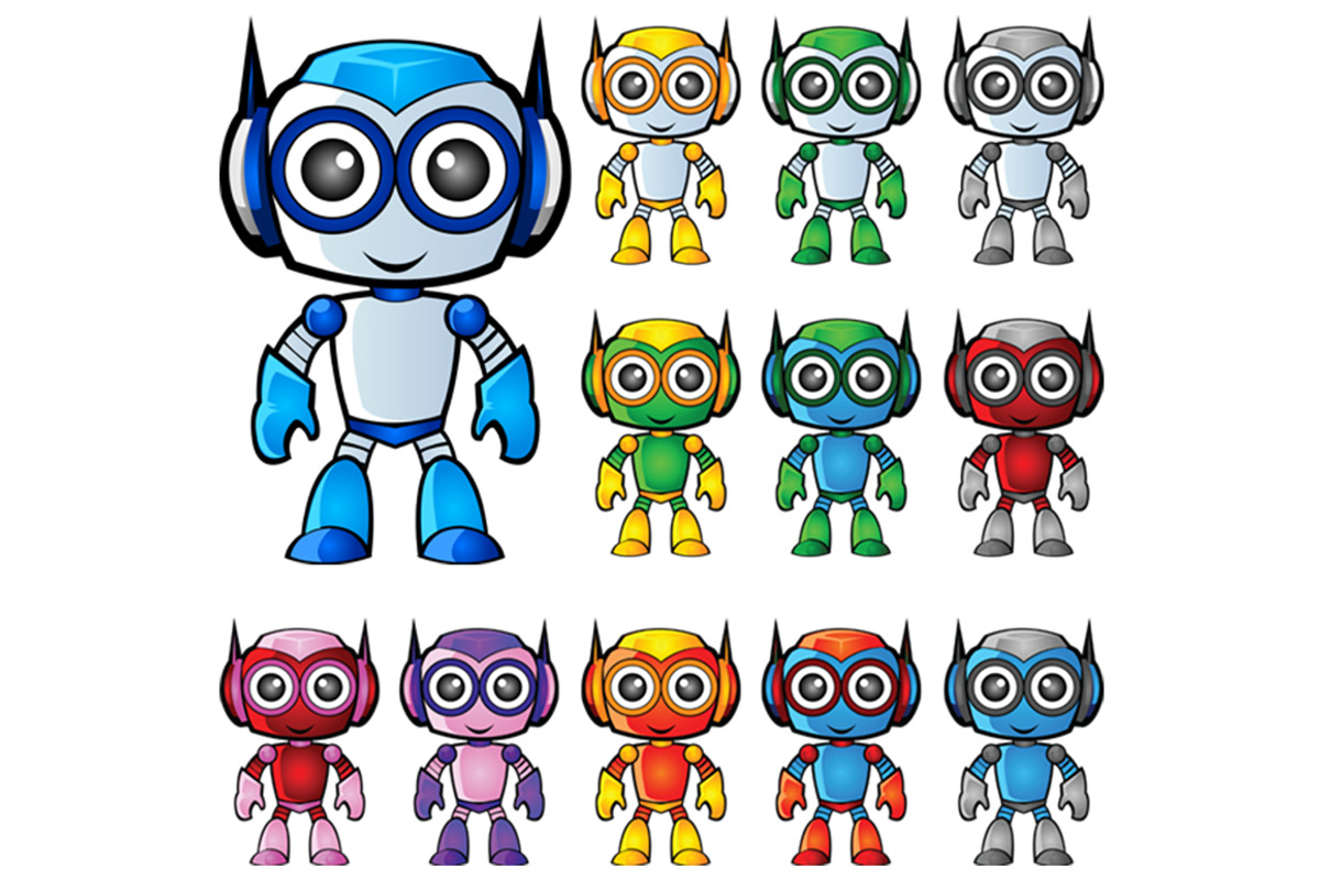 Robot Mascot 1, an Illustration by erkoudesign