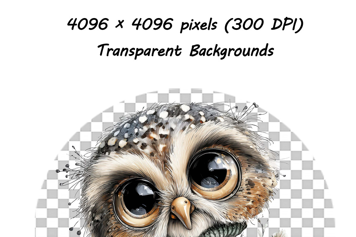Whimsical Baby Animal Watercolor png, an Illustration by one-touch (Photo 18 of 18)