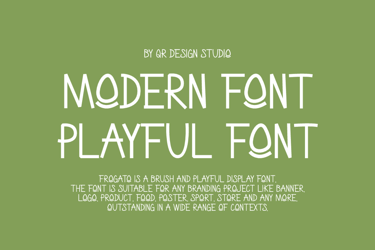 Frogato - Hand Drawn & Playful font, a Handwritten Font by QR Design Studio (Photo 2 of 6)