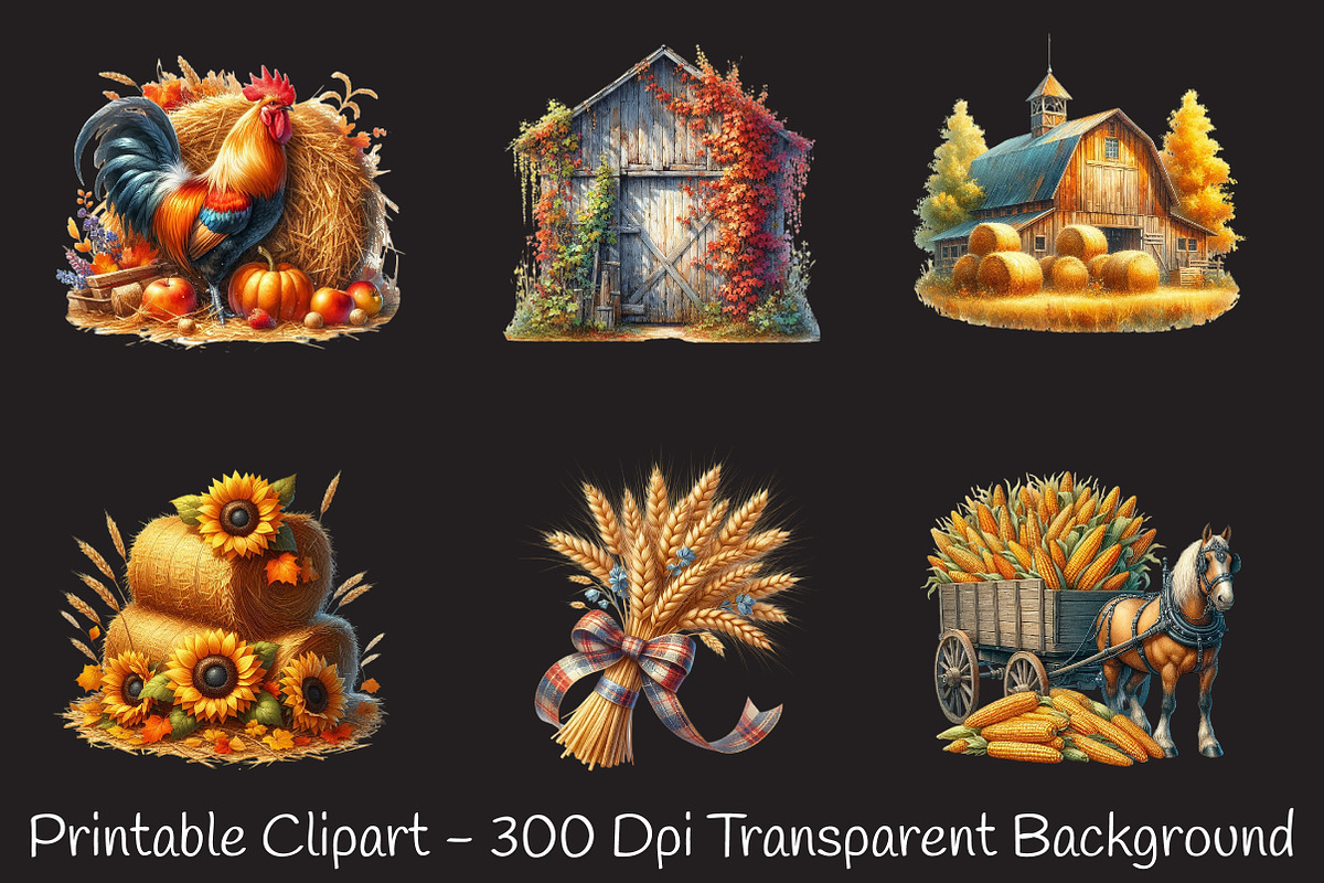 Antique Farming Autumn Sublimation, a Seasonal Illustration by RobertsArt (Photo 5 of 7)