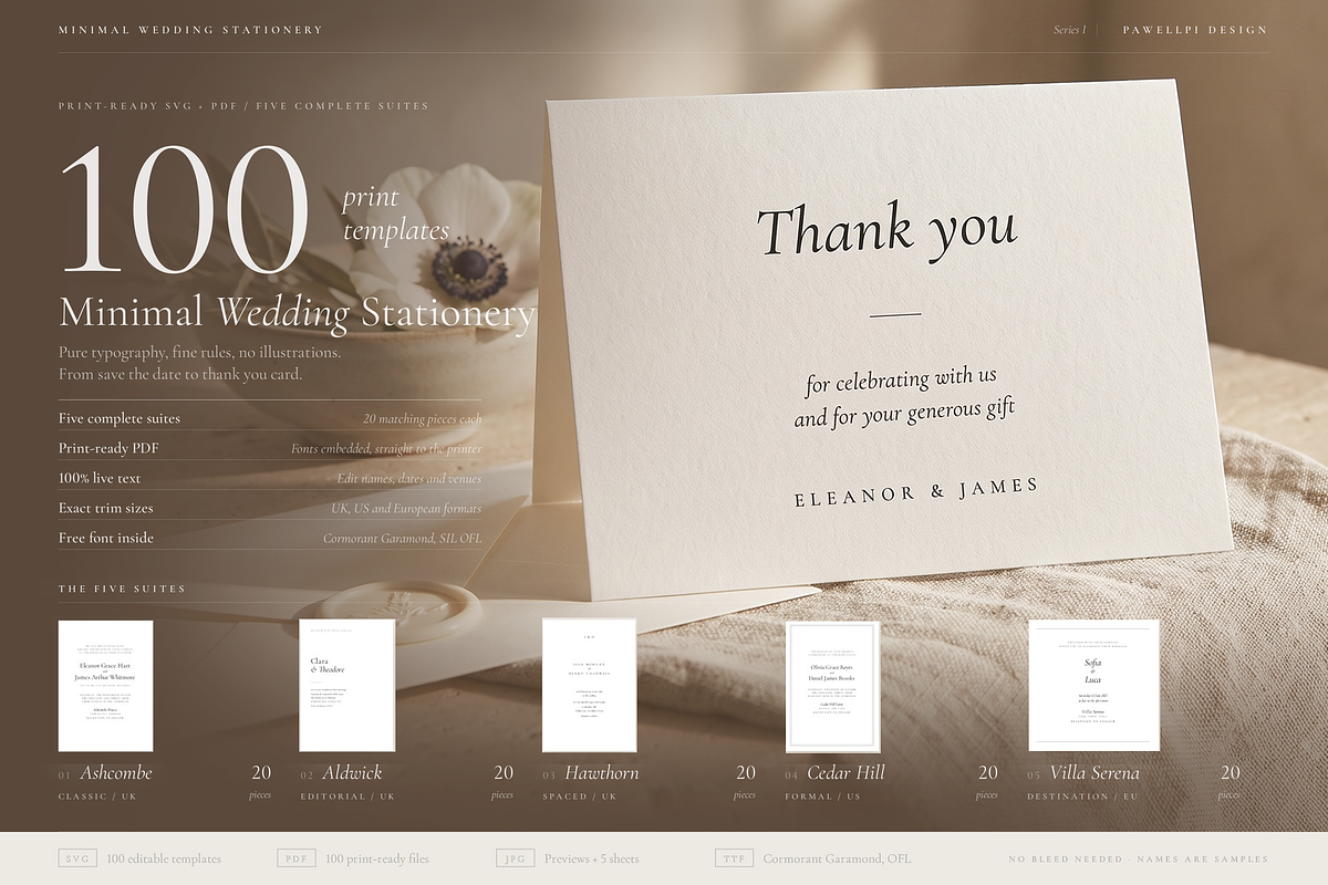 Wedding Stationery – 100 Templates, a Stationery Template by pawellpi (Photo 1 of 83)