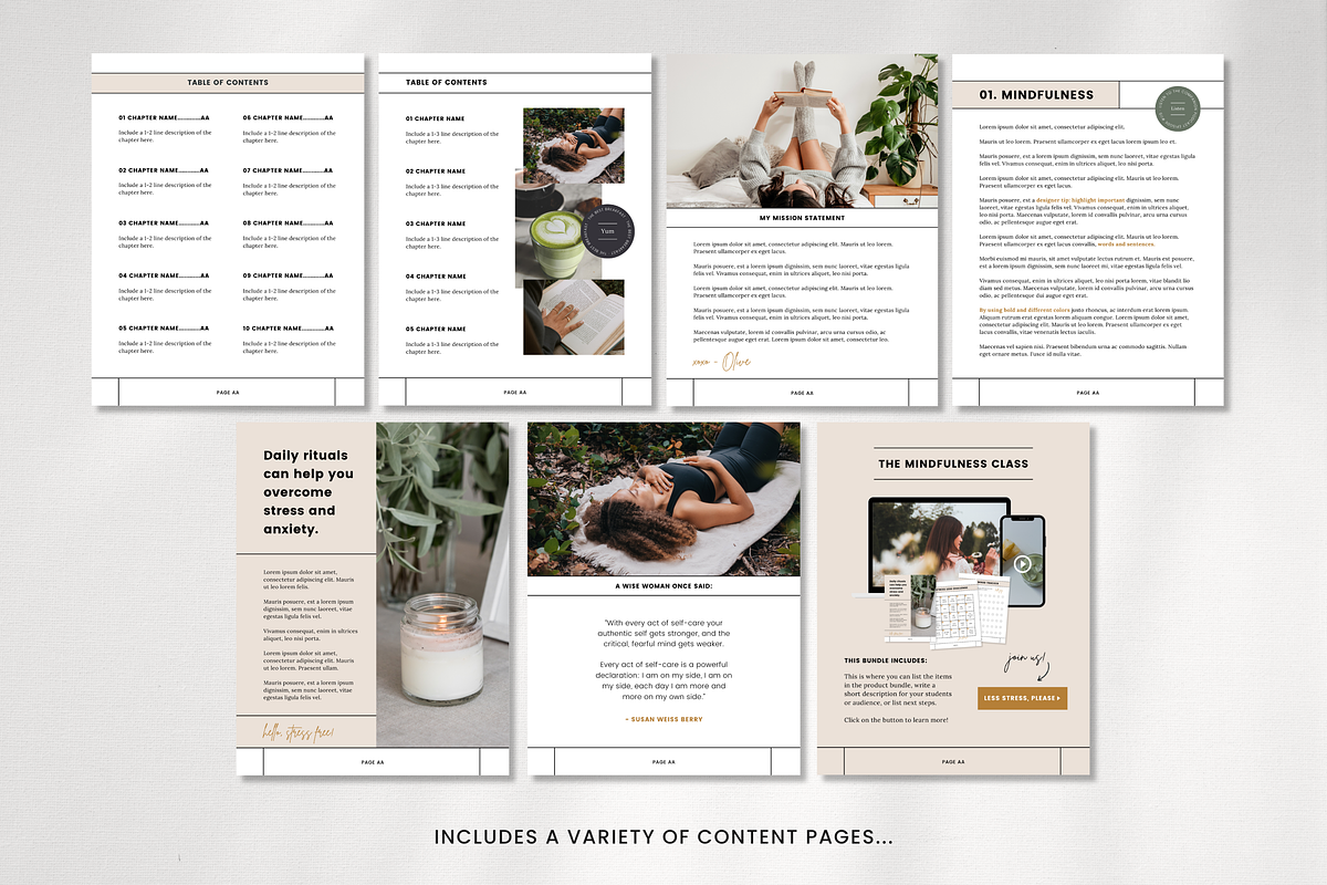 Olive | Canva Workbook Template, a Magazine Template by Erin Cassidy (Photo 4 of 10)