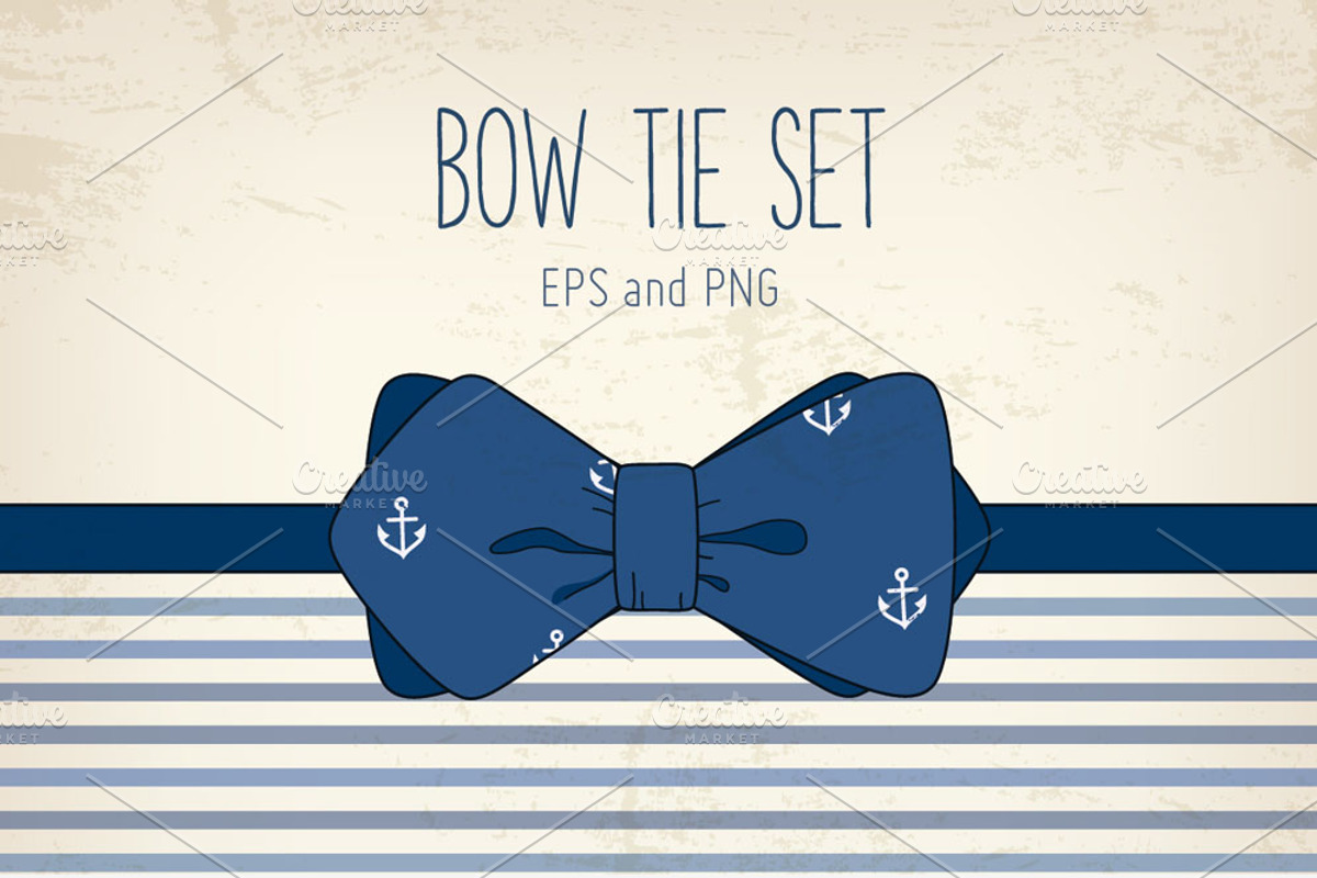 Vector bow tie set, an Object Graphic by Paper Cards (Photo 1 of 2)
