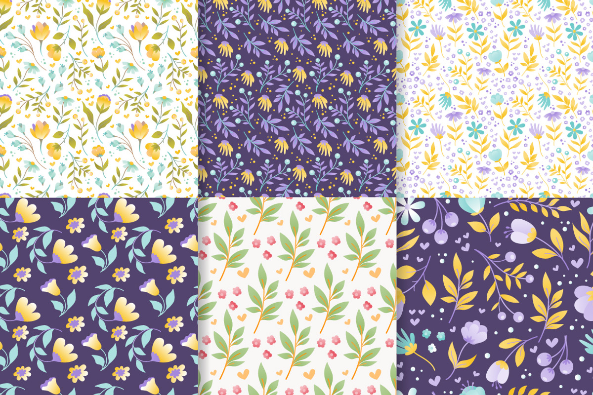 Meadow 100 floral seamless patterns, a Pattern Graphic by DariSmartArt (Photo 27 of 33)