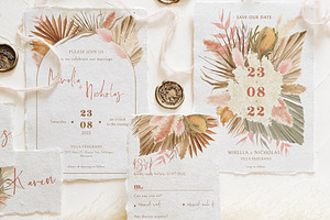 Bohemian Dried Foliage Wedding Suite