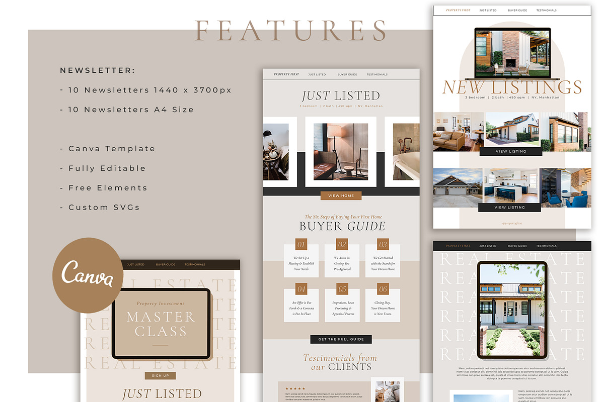 Real Estate Canva Newsletter, an Email Template by Marigold Studios (Photo 2 of 10)