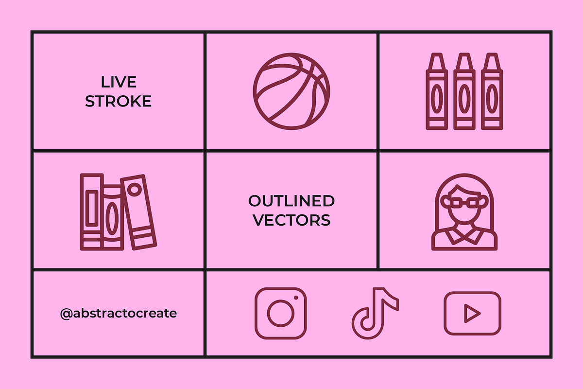 Back to School –Education Line Icons, an Outline Icon by Abstracto-Create (Photo 7 of 7)