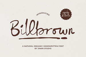 Billbrown – Organic Handwritten Font