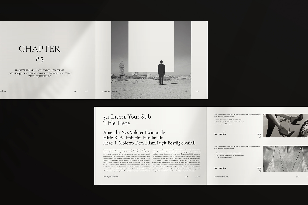 Book Title Layout Landscape Template, a Brochure Template by ArtisanaAura (Photo 19 of 23)