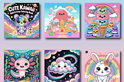Cute Kawaii Coloring Book for Kids, an Animal Illustration by Design Zone (Thumbnail 2 of 4)
