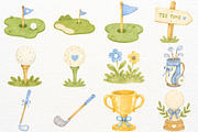 Golf Baby Shower Clipart PNG Animals, a Sport Illustration by SugarCloudStudioArt (Thumbnail 3 of 9)