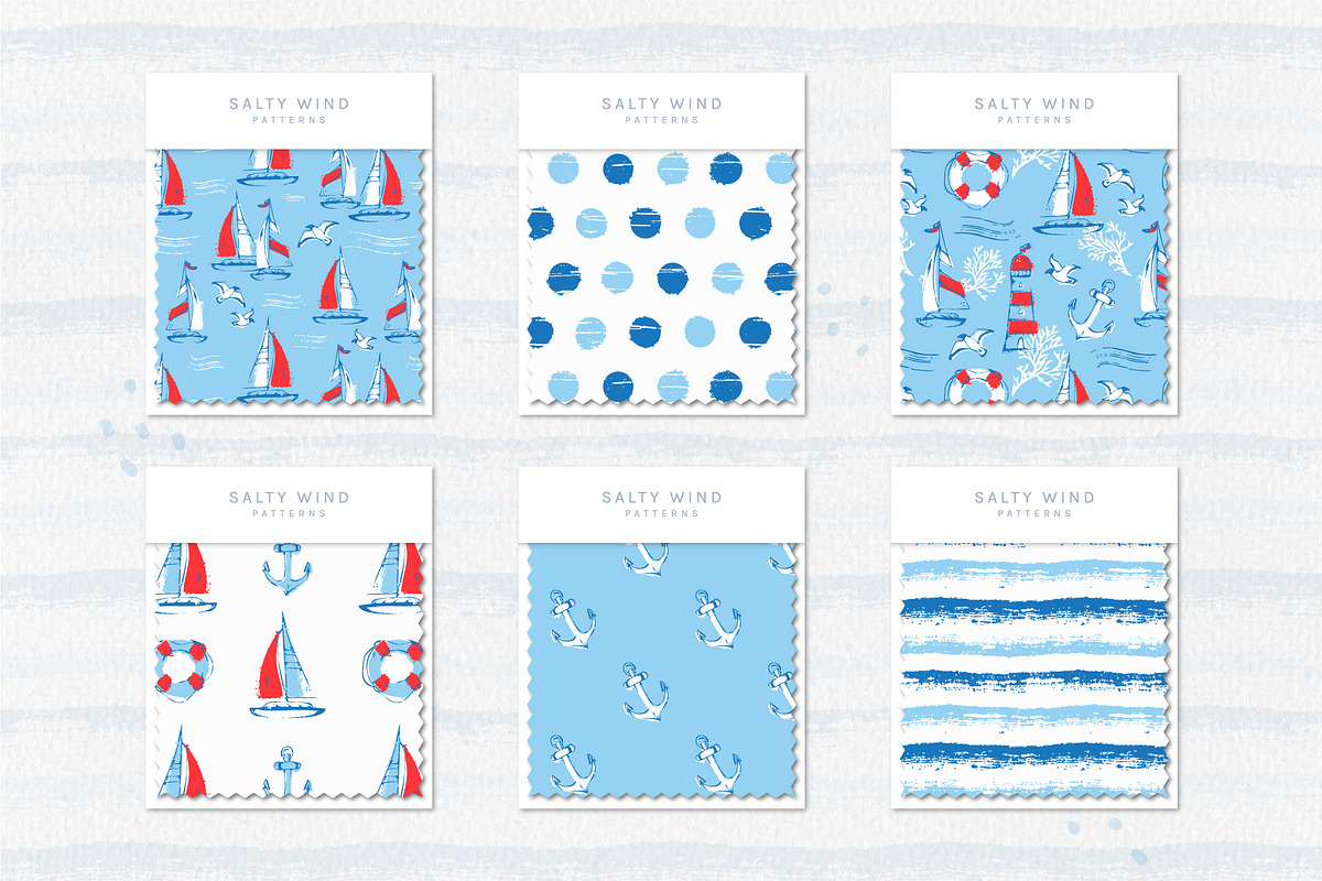Salty Wind - Patterns Collection, a Pattern Graphic by JuliaMalinovskaya (Photo 2 of 5)