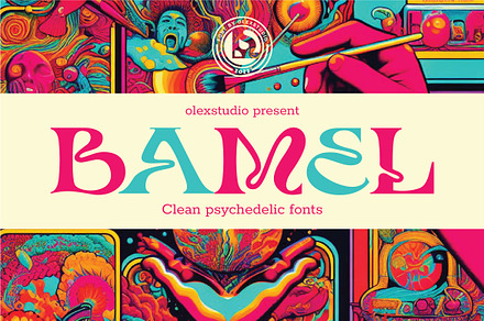 BAMEL Olstd - Psychedelic, a Symbol Font by Olexstudio