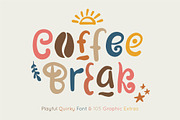 Coffee Break | Playful Font Family, a Serif Font by Anna Zakharchenko (Thumbnail 1 of 18)