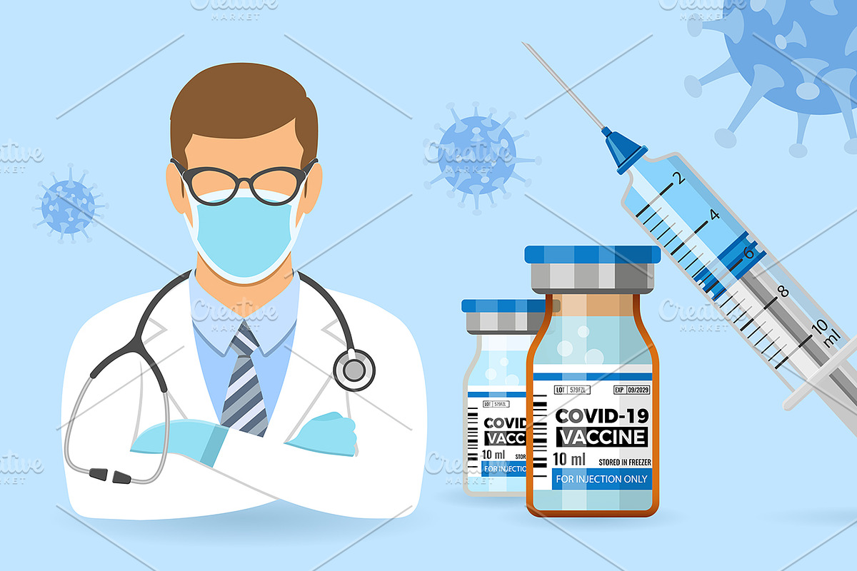 Covid-19 Vaccine and Syringe, a Healthcare Illustration by TAlex (Photo 3 of 7)