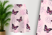 Pink Butterflies Seamless Repeat, a Pattern Graphic by Sharon Schwalbe (Thumbnail 2 of 5)