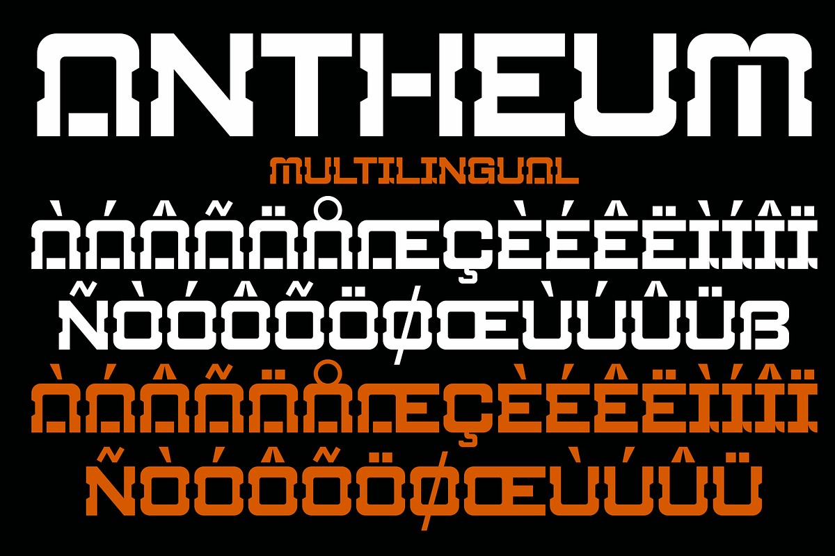 Antheum - A Modern Techno Font, a Sans Serif Font by Marvadesign (Photo 6 of 8)