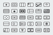 Outline rounded world flags, an Outline Icon by Xinh Studio (Thumbnail 3 of 4)