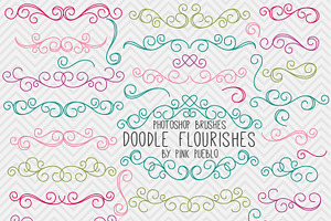 Doodle Flourishes Photoshop Brushes