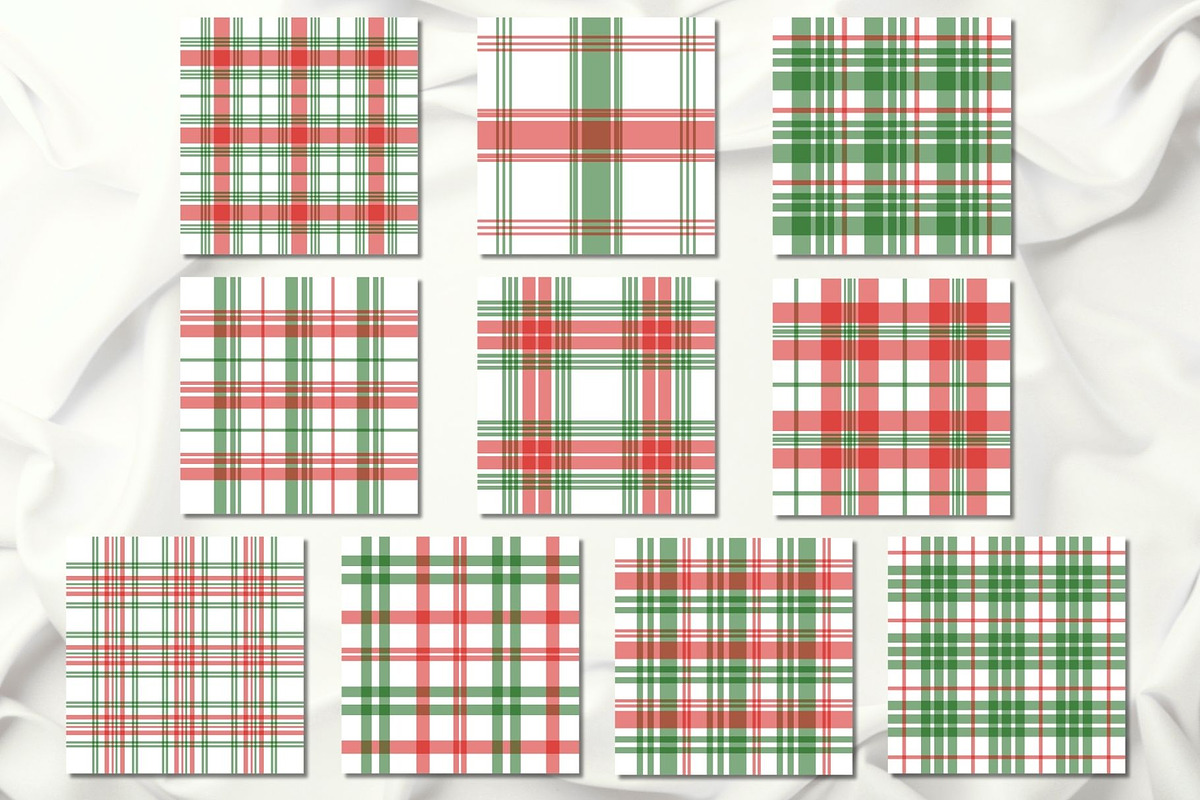 Christmas Tartan Pattern, a Pattern Graphic by wind mill (Photo 2 of 2)