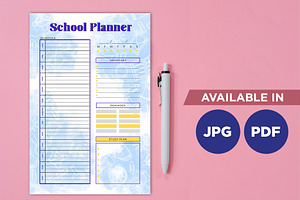 School Planner Printable Planifier