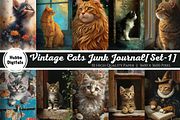 Vintage Cats Junk Journal, an Illustration by HubbaDigitals (Thumbnail 1 of 2)
