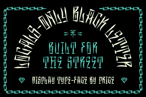 Locals Only Black Letter