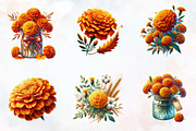 Fall Marigold Clipart, an Illustration by RobertsArt (Thumbnail 2 of 7)