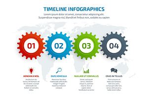 Gears infographics. Mechanical, a Technology Illustration by YummyBuum