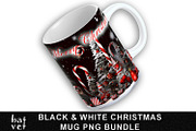 Black and White Christmas Mug Bundle, an Object Graphic by BatVetDesigns (Thumbnail 2 of 4)