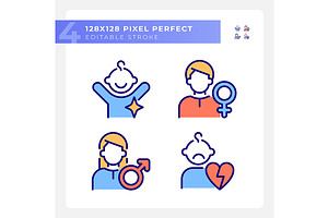 People pixel perfect RGB color icons, an Icon by IMG Visuals