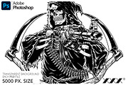 Skull Bas Ass T-Shirt Design, an Illustration by XXX (Thumbnail 1 of 2)