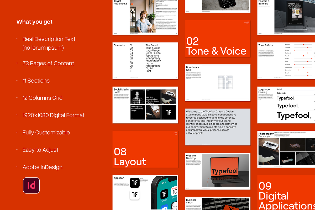 Modern Brand Guidelines Template, a Presentation Template by Typefool's Shop (Photo 5 of 10)