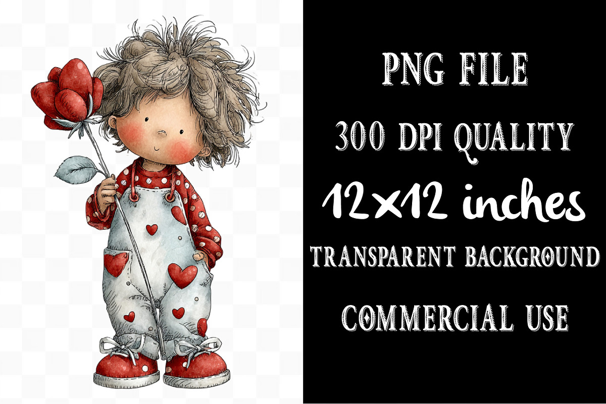 Whimsical Cupid Valentine Clipart, an Illustration by Designking (Photo 4 of 5)
