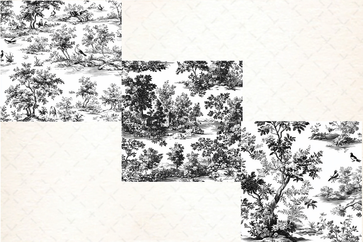 Black White Spring Pattern, an Illustration by DreamCafeArt (Photo 3 of 3)