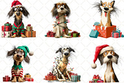 Quirky Christmas Dog Clipart, an Illustration by Black Bird Studio (Thumbnail 2 of 6)