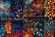 Bokeh Stars Digital Paper, a Texture Illustration by Designworld (Thumbnail 1 of 4)