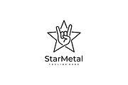 Star Metal Hand Line Art Logo Design, a Branding & Logo Template by yopie (Thumbnail 3 of 3)