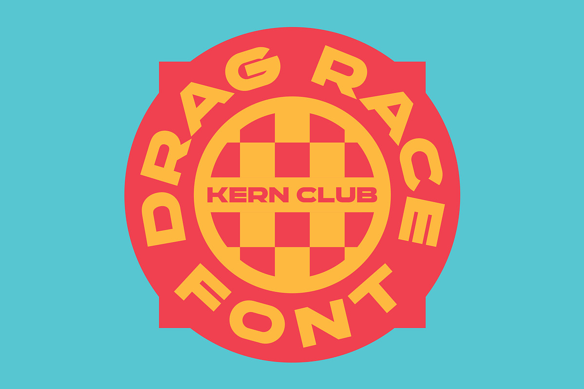 Drag Race Font, a Sans Serif Font by Kern Club (Photo 2 of 4)