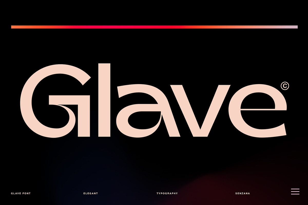 Glave, a Sans Serif Font by senzana (Photo 1 of 10)