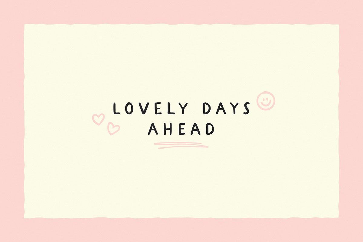 Kind Hearts - Cute Font & Doodles, a Handwritten Font by simpleblues (Photo 10 of 12)
