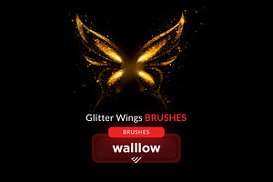 Glitter Wings Photoshop Brushes