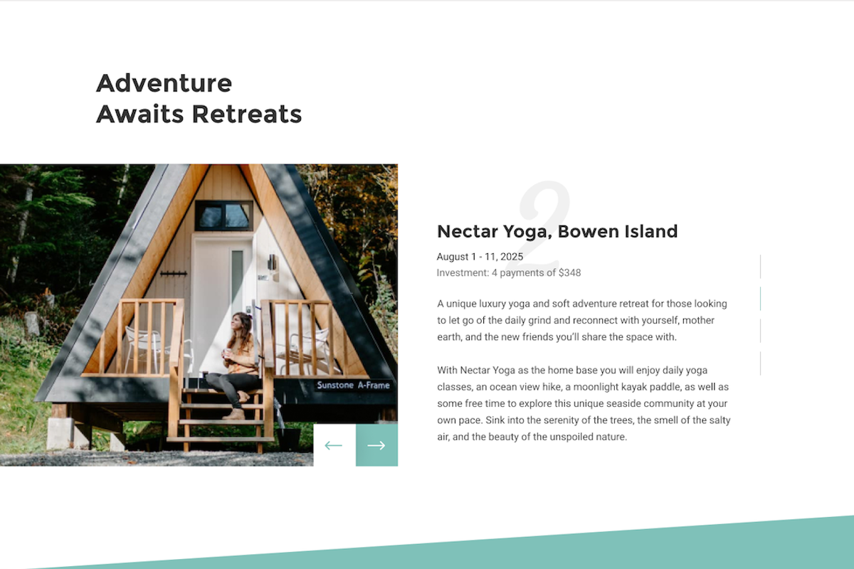 Adventure, Travel, Retreat LP Figma, a Templates & Theme by vikes.art (Photo 5 of 9)